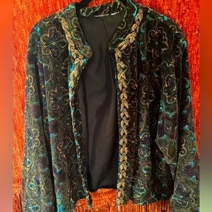 paisley velvet jacket
